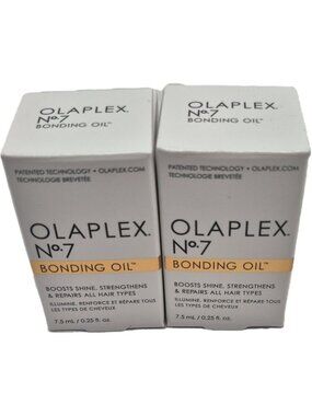 Olaplex No.7 Bonding Oil Travel Size 7.5ml 2 Pack Shine Strengthens Repairs Hair
